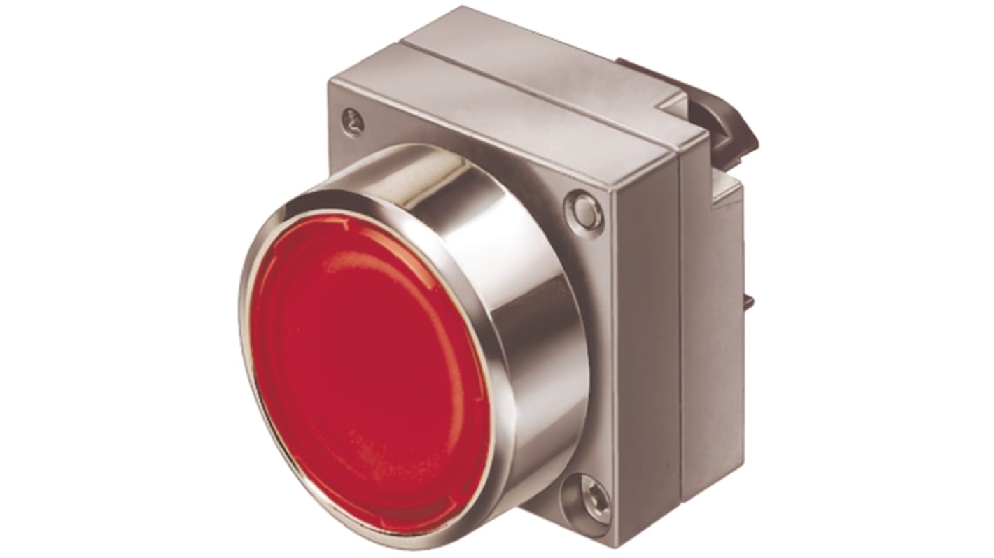 Siemens 3SB3 Series Red Round, 22mm Cutout