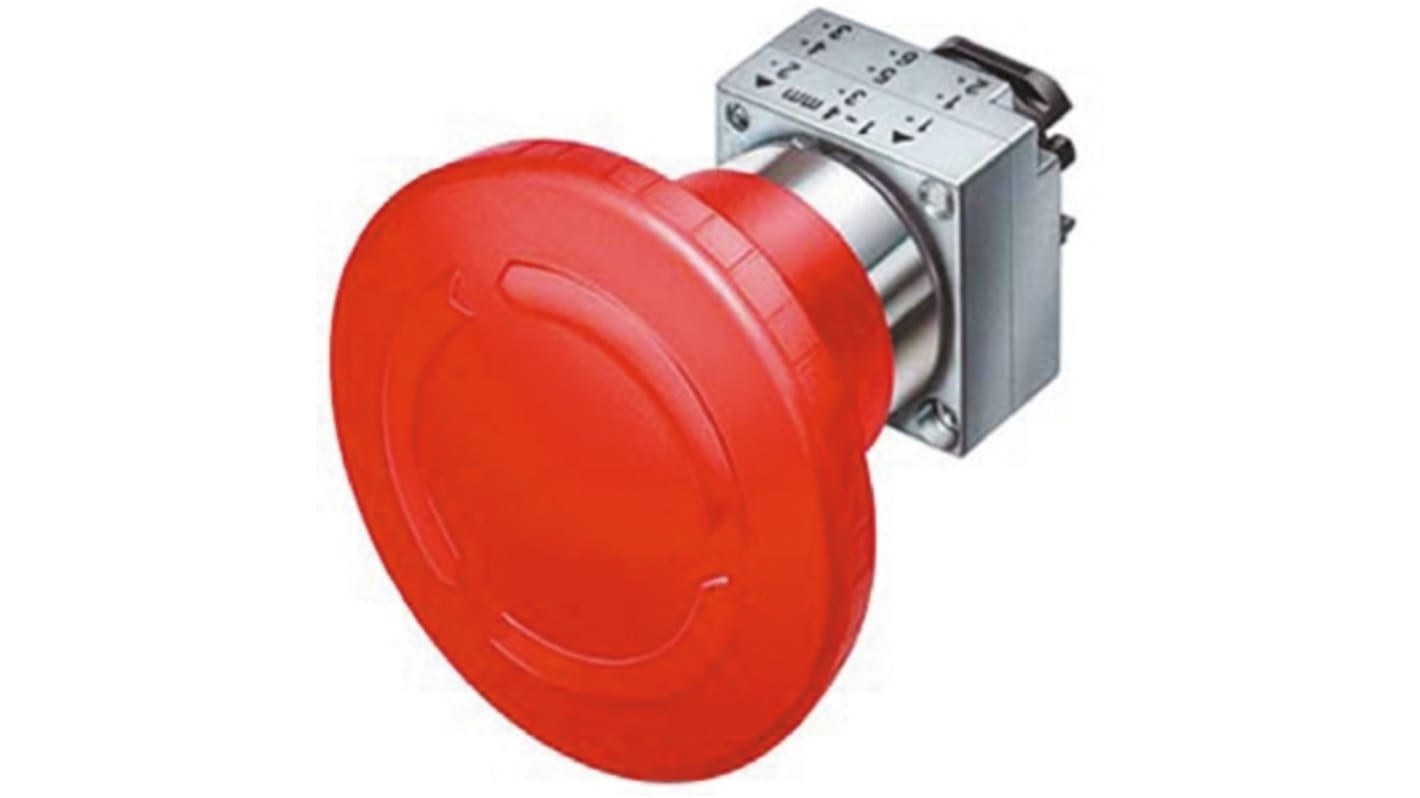 Attuatore pulsante tipo Instabile 3SB3500-1QA21 Siemens serie 3SB3, Rosso