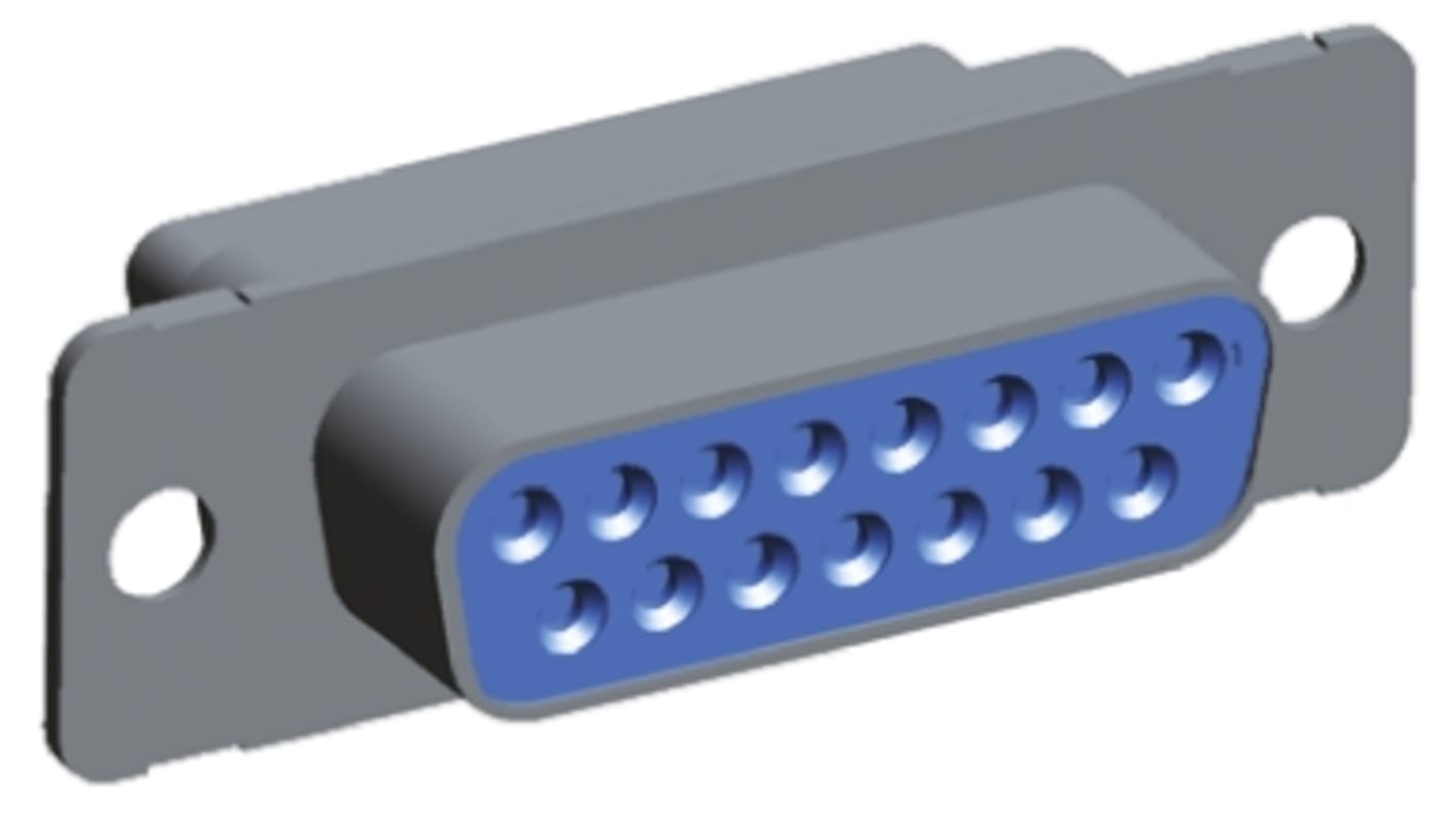 Connecteur Sub-D Femelle TE Connectivity 15 voies Montage sur câble Droit