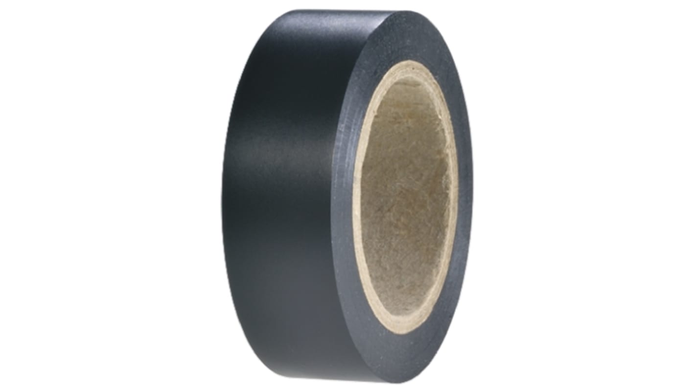 HellermannTyton Black PVC Electrical Insulation Tape, 25mm x 33m