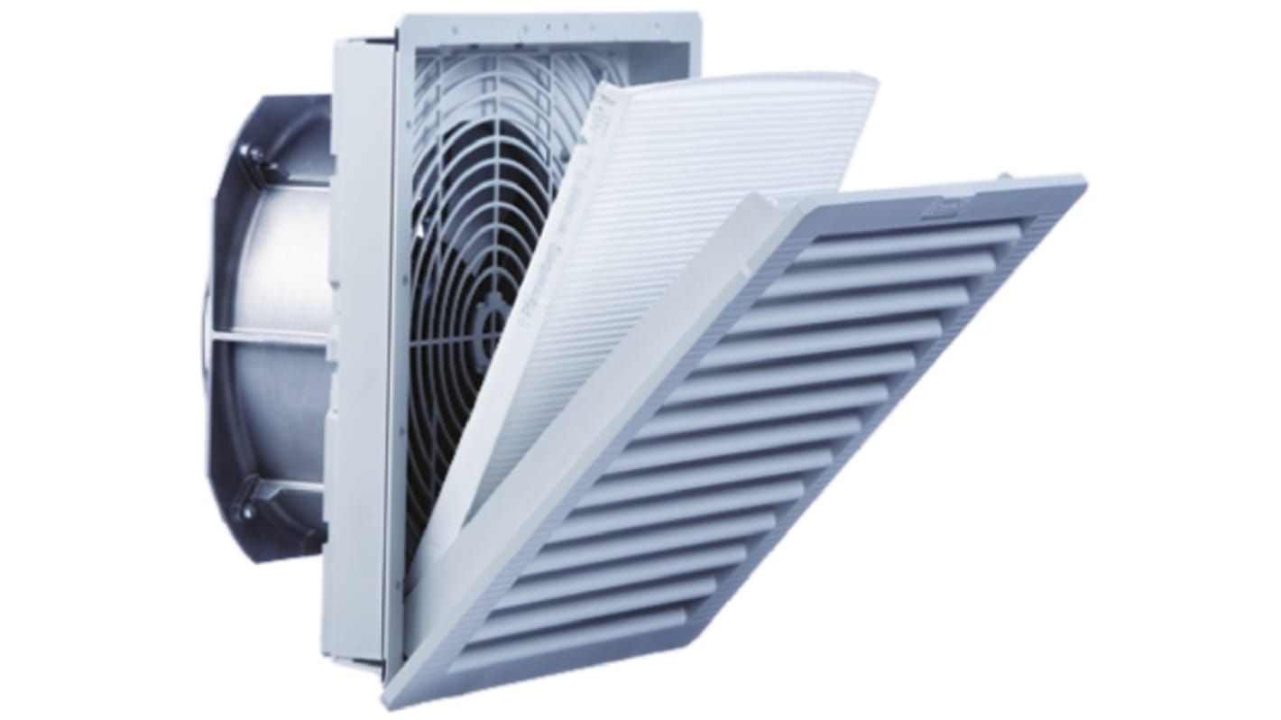 Pfannenberg PF 65.000 SL Series Filter Fan, 115 V ac, AC Operation, 423m³/h Filtered, 550m³/h Unimpeded, IP55, 320 x