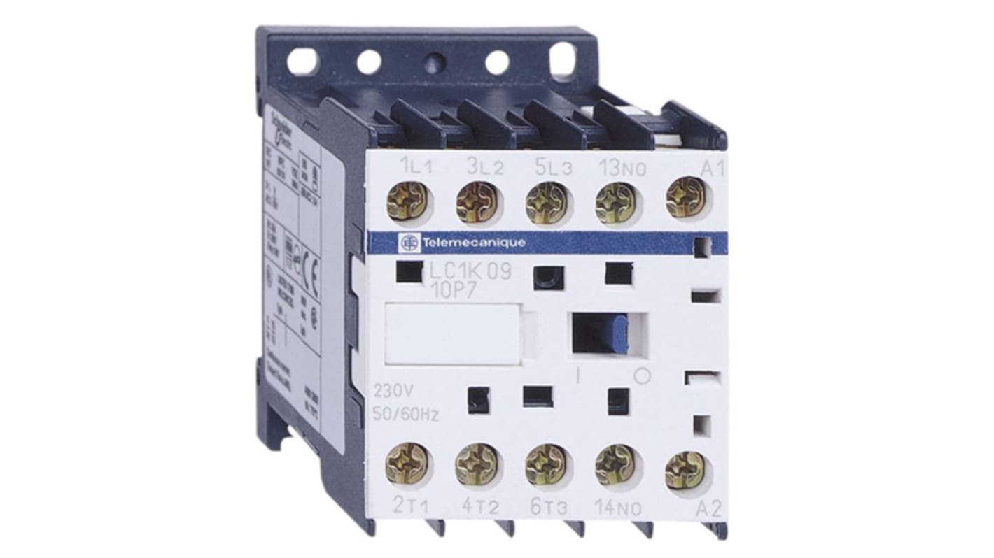 Schneider Electric CA3KN Contactor 3NO + 1NC, 10 A Contact Rating, TeSys K