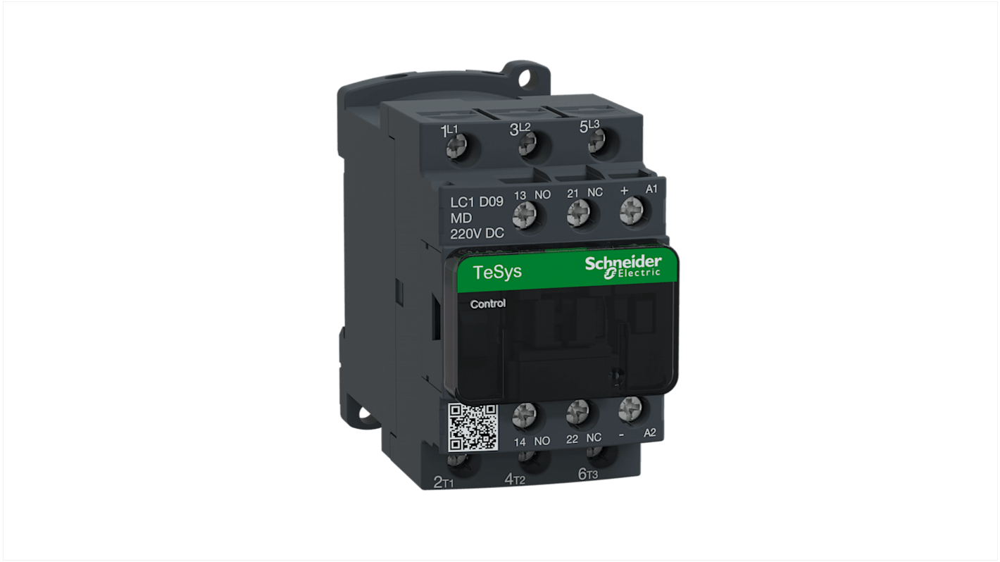 Schneider Electric LC1D Series Contactor, 230 V dc Coil, 3-Pole, 9 A, 3NO, 690 V ac/dc