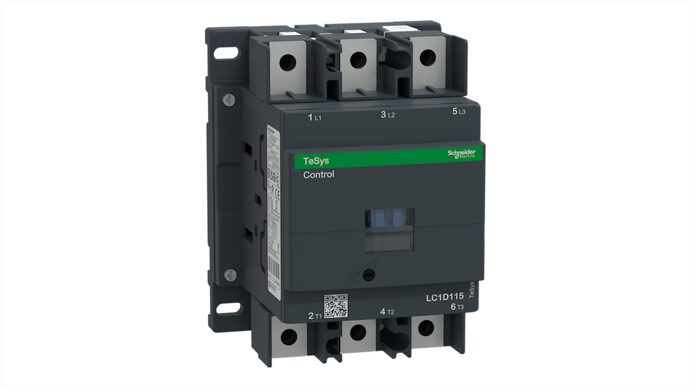 Schneider Electric TeSys D LC1D Contactor, 230 V ac Coil, 3-Pole, 115 A, 3NO, 1 kV ac, 690 V dc