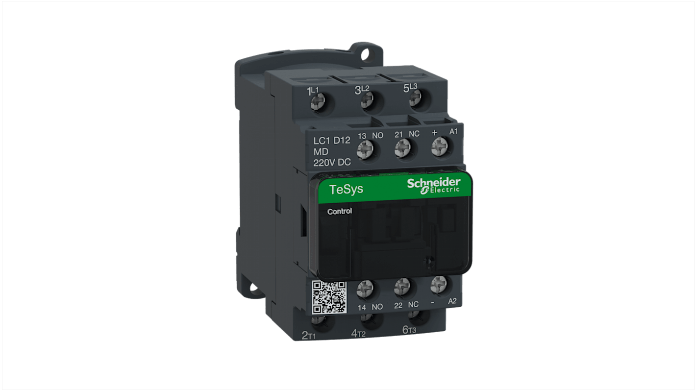 Schneider Electric LC1D Series Contactor, 230 V dc Coil, 3-Pole, 12 A, 3NO, 690 V ac