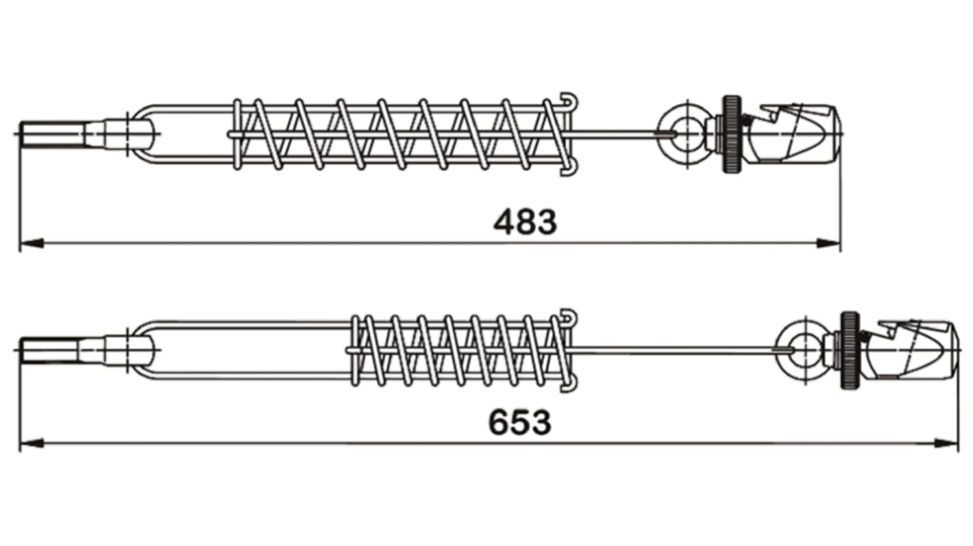 Resorte de tracción del cable Pilz 570311 para uso con Interruptor de seguridad PSEN Acero 335No