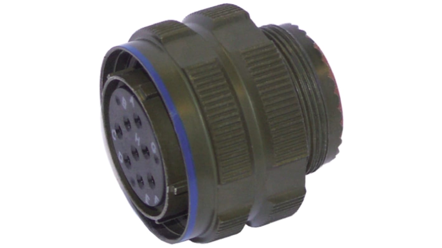 AB Connectors, ABAC 10 Way Cable Mount MIL Spec Circular Connector Plug, Pin Contacts,Shell Size 13, Screw Coupling,