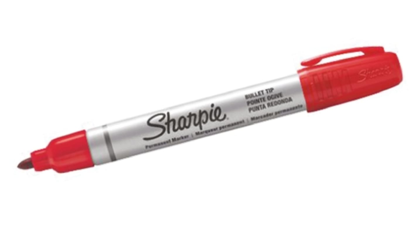 Sharpie Vörös Alkoholos filctoll Finom, Kerek hegyű, 1mm