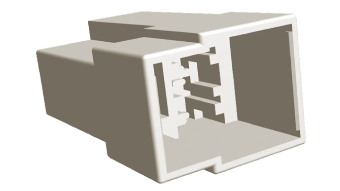 TE Connectivity, FASTIN-FASTON .250 3 Way Nylon Crimp Terminal Housing, 0.25in Tab Size, Natural