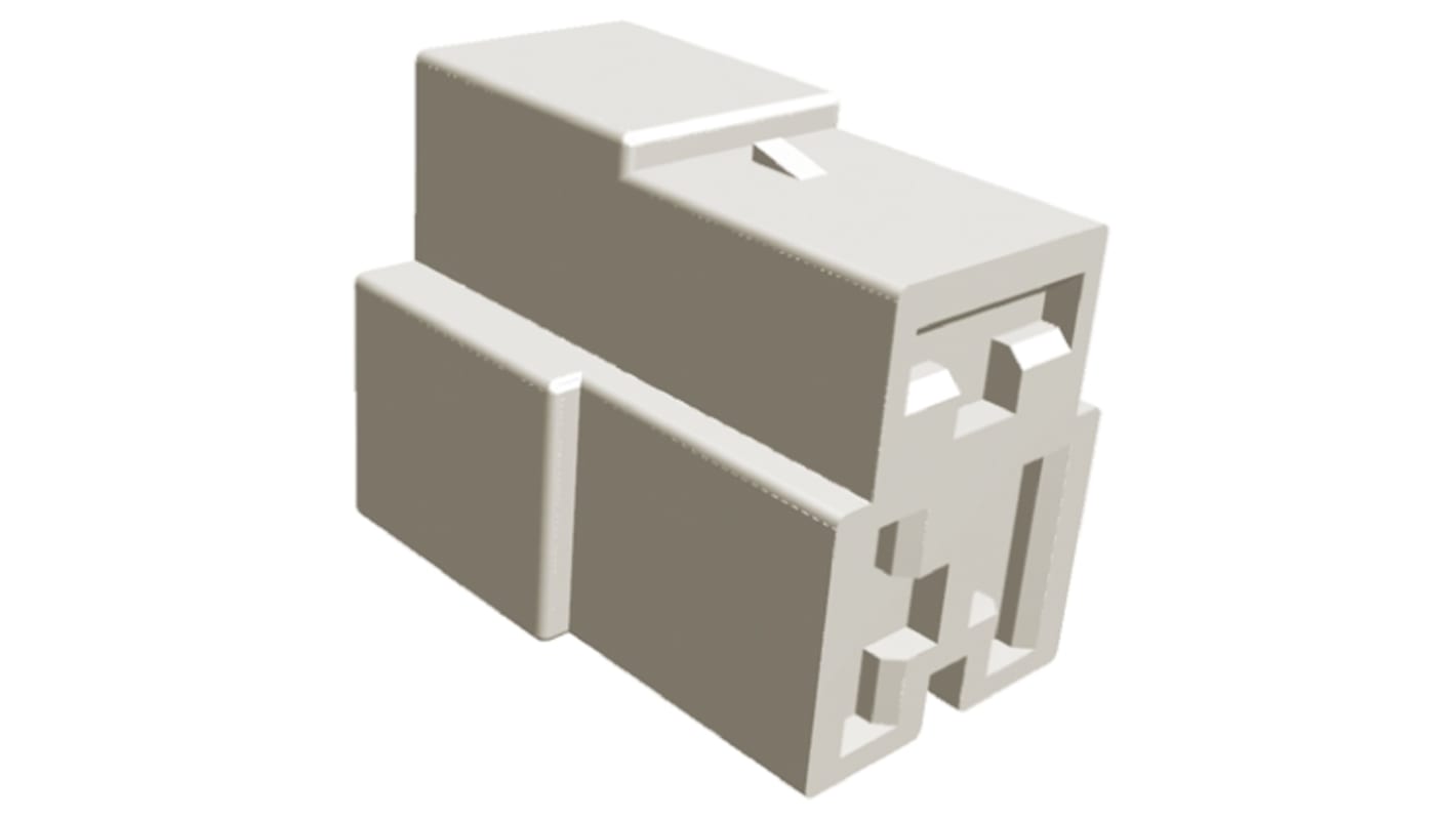 TE Connectivity, FASTIN-FASTON .250 3 Way Nylon Crimp Terminal Housing, 6.35mm Tab Size, Natural