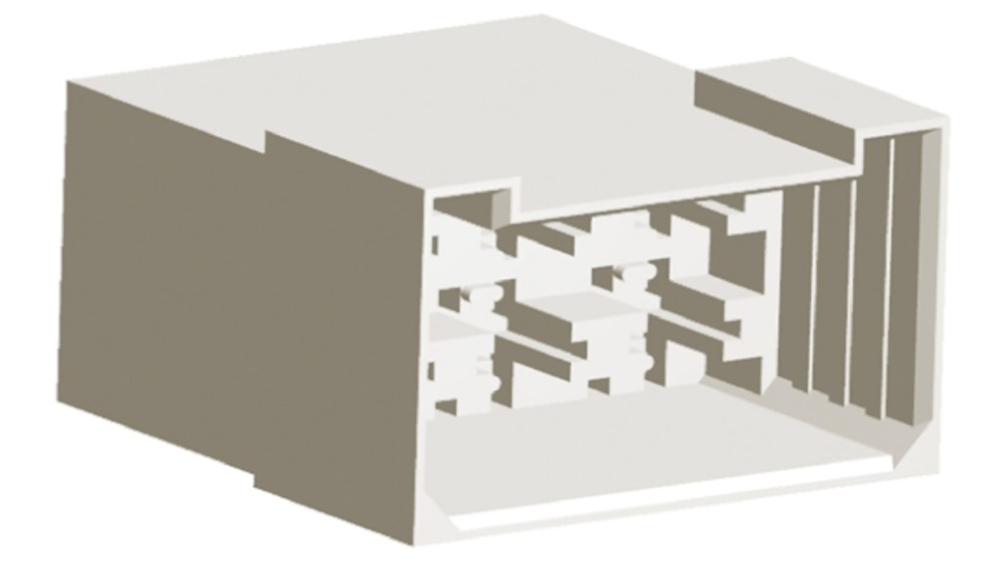 TE Connectivity 6-pol. Crimpterminalhus, Nylon, , Ufarvet