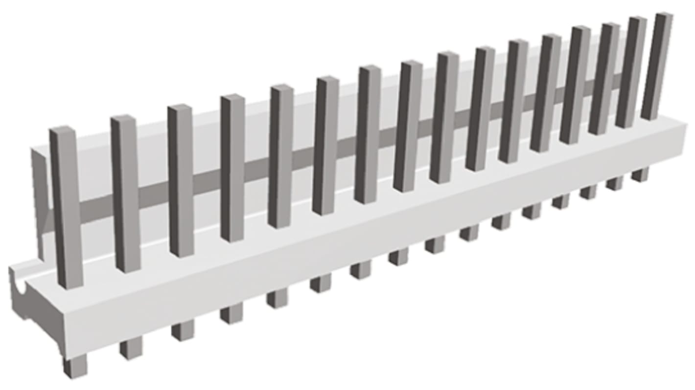 Regleta de pines TE Connectivity serie MTA-156 de 16 vías, 1 fila, paso 3.96mm, para soldar, Montaje en orificio pasante