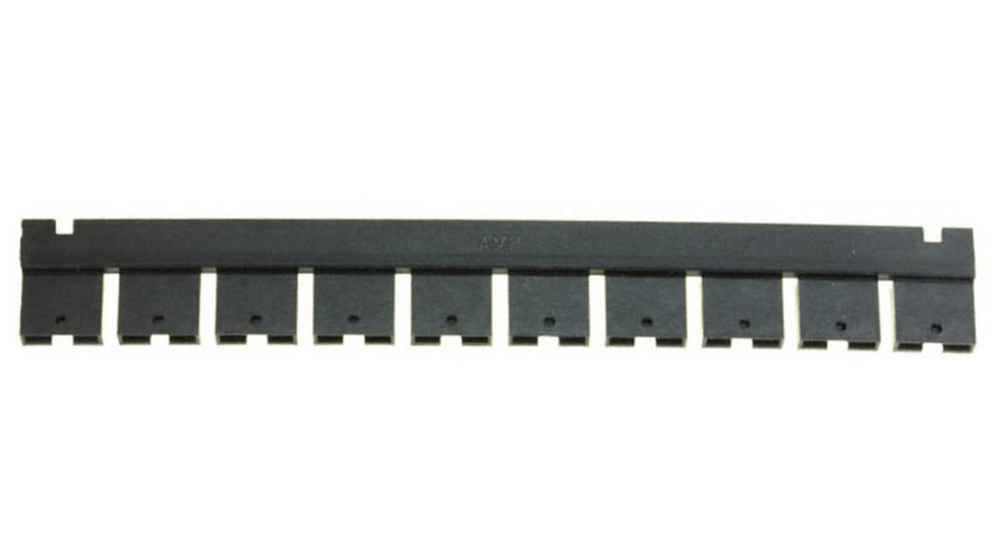 TE Connectivity AMPMODU Buchse Schwarz Steckbrücke 2-polig, Raster 5.08mm, Länge 87.7mm, Oben offen