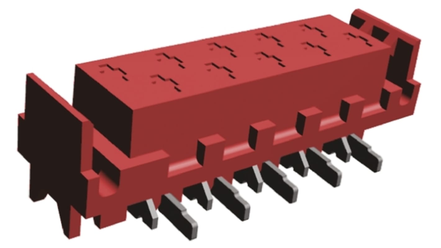 TE Connectivity Micro-MaTch Series Straight Surface Mount PCB Socket, 10-Contact, 2-Row, 2.54mm Pitch, Solder