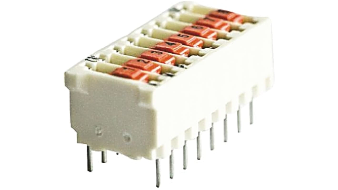 TE Connectivity 6 Way Through Hole DIP Switch SPST