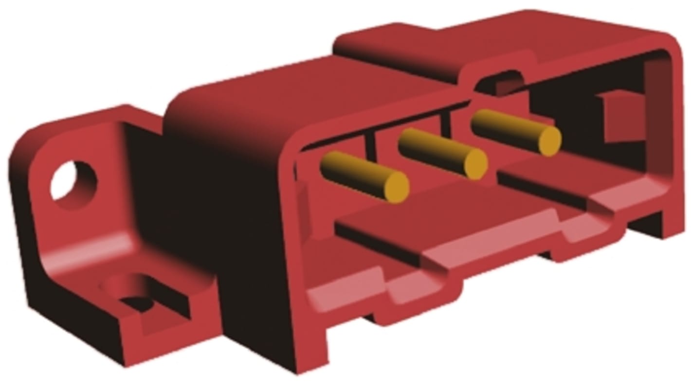 TE Connectivity Right Angle Through Hole Multiway Connector, 3 Contact(s), 5mm Pitch, 1 Row(s)