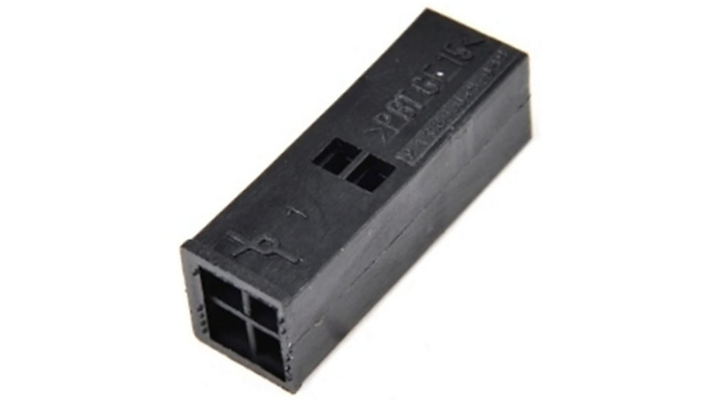 Carcasa de conector TE Connectivity 965082-1, Serie AMPMODU, paso: 2.54mm, 4 contactos, 2 filas, Recto, Hembra