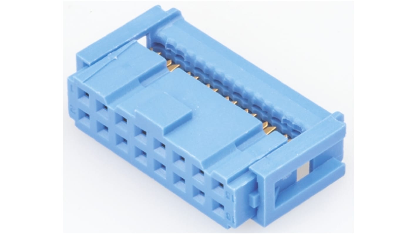 Connecteur IDC TE Connectivity Femelle, 16 contacts, 2 rangées, pas 2.54mm, série AMP-LATCH 622