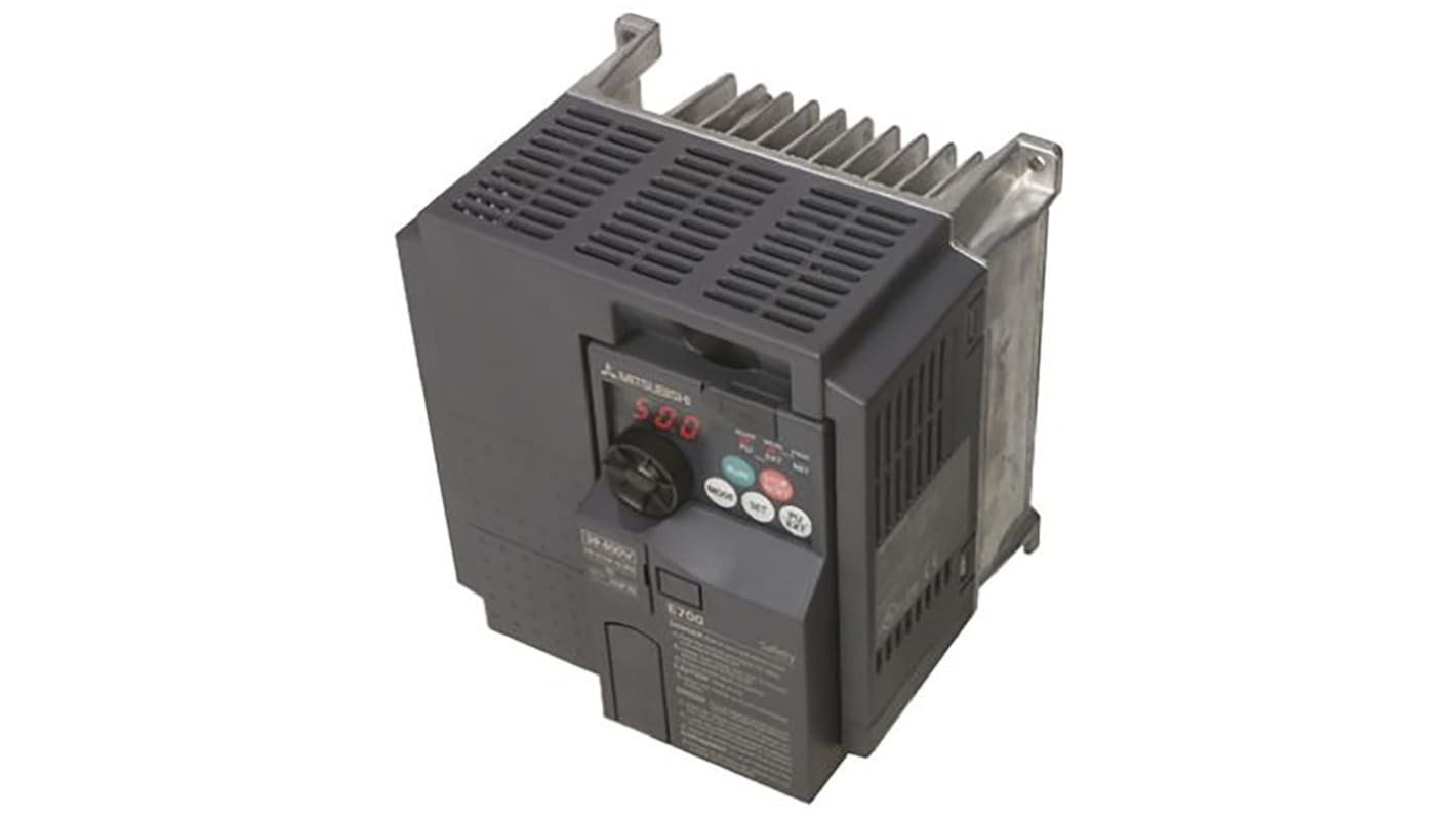 Mitsubishi Inverter Drive, 7.5 kW, 3 Phase, 400 V ac, 17 A, FR-E740 Series