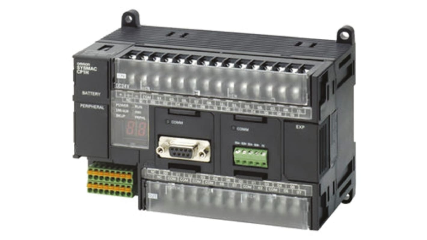 Sterownik programowalny PLC Omron CP1H 24 (DC) 16 (tranzystor) USB 1.1 DC Tranzystor 20 K kroków (pamięć programu),