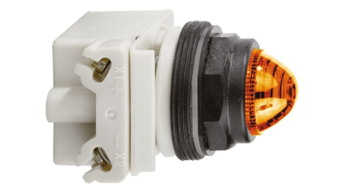 Schneider Electric Leuchtmelder Harmony 9001SK 120V ac Orange, Ausschnitt-Ø 30mm LED Tafelmontage IP 66 Schraub