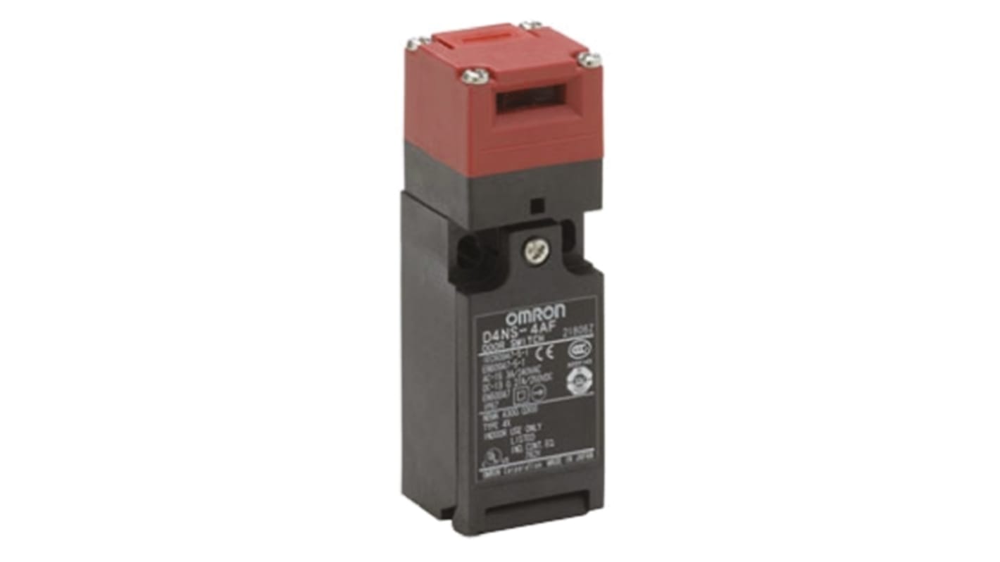 Omron D4NS Series Safety Interlock Switch, 1NC/1NO, IP67, Plastic Housing, 240V ac Max, 3A Max