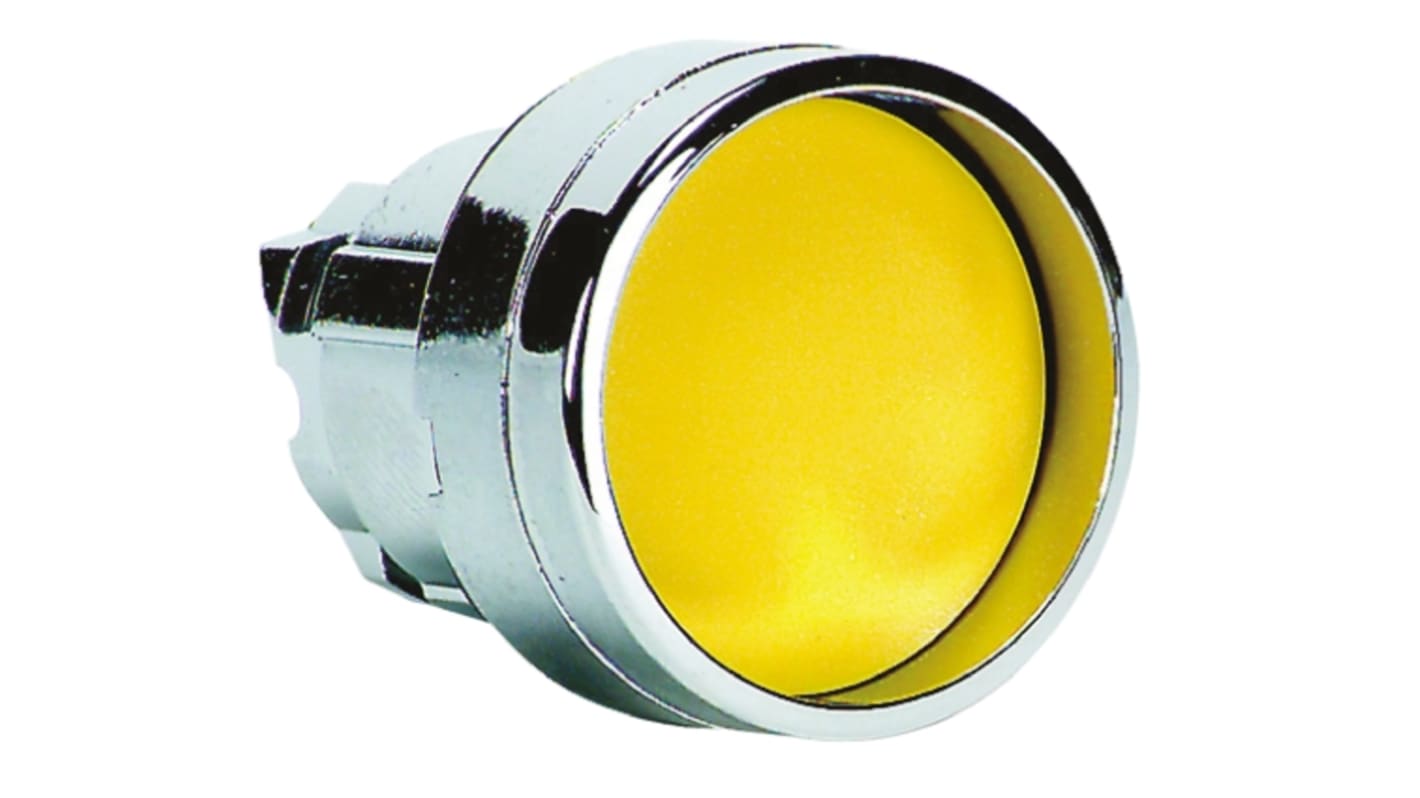 Schneider Electric Harmony XB4 Series Yellow Spring Return Push Button Head, 22mm Cutout, IP66, IP67, IP69K