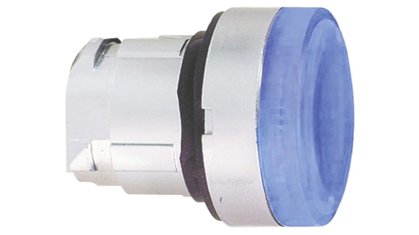 Schneider Electric Harmony XB4 Series Blue Illuminated Spring Return Push Button Head, 22mm Cutout, IP66, IP67