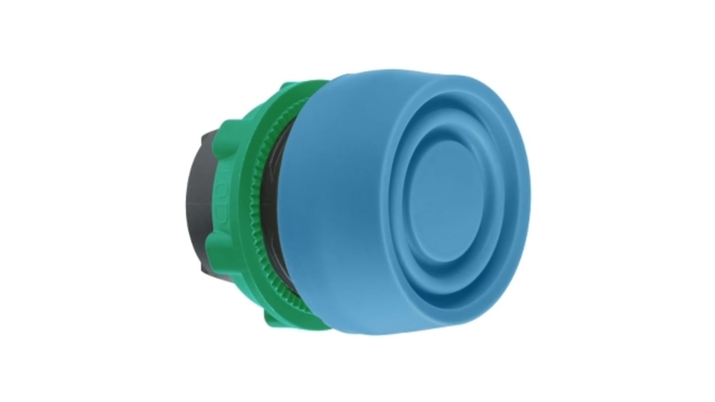 Schneider Electric Harmony XB5 Series Blue Spring Return Push Button Head, 22mm Cutout, IP66, IP67, IP69K