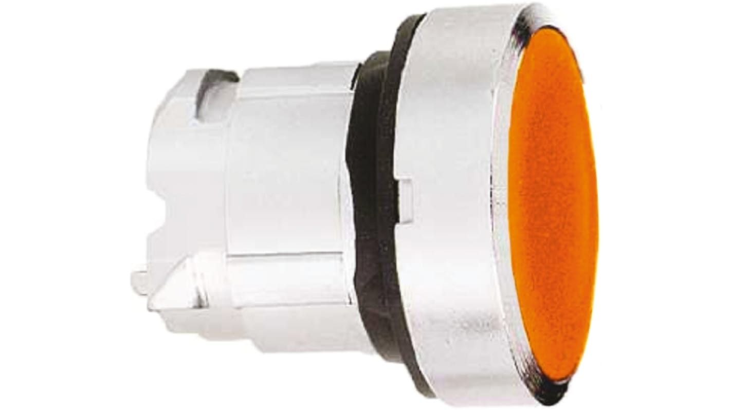 Schneider Electric Harmony XB5 Series Orange Illuminated Spring Return Push Button Head, 22mm Cutout, IP66, IP67