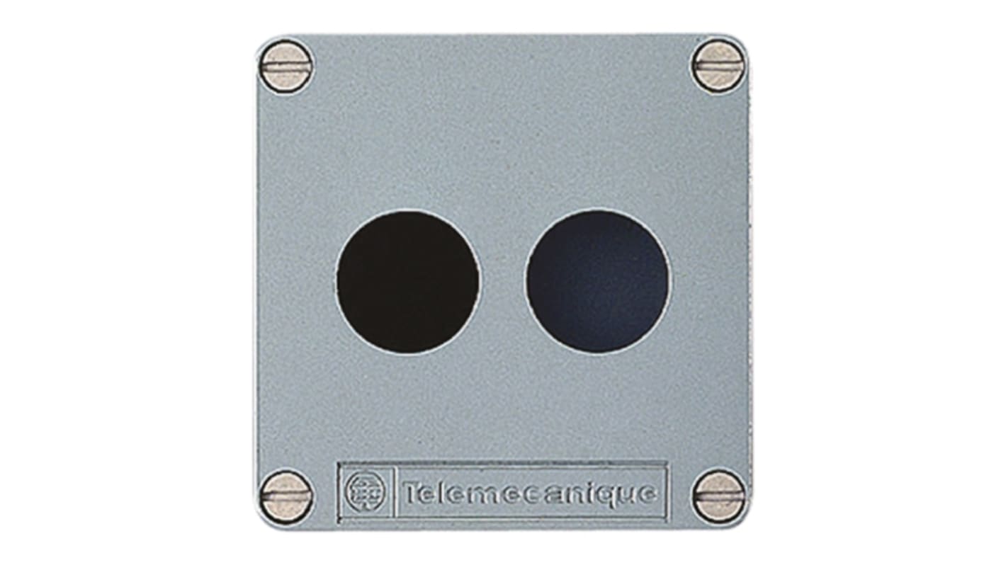 Schneider Electric Blue Metal Harmony XAP Push Button Enclosure - 2 Hole 22mm Diameter