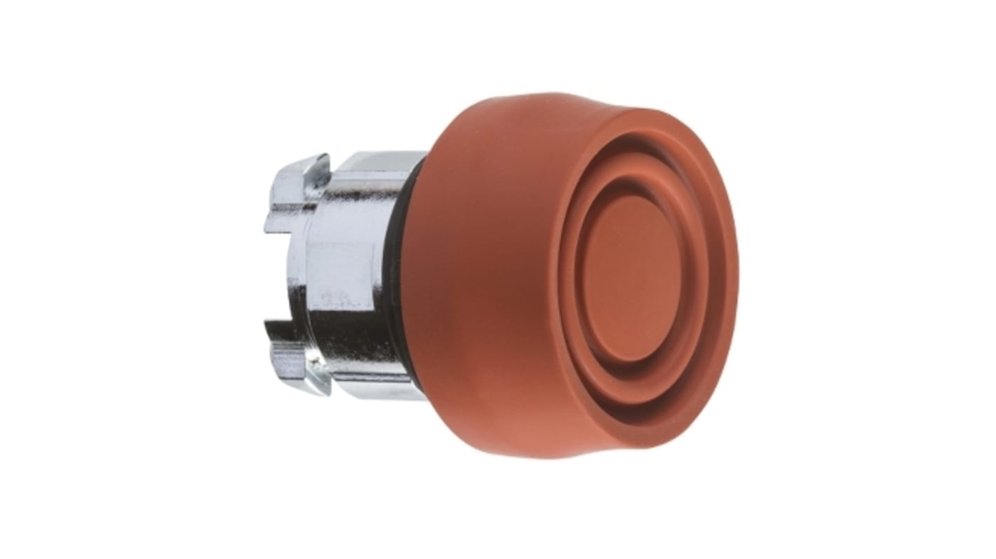 Tête de bouton poussoir Schneider Electric, Harmony XB4 Rouge, Ø découpe 22mm, Retour par ressort