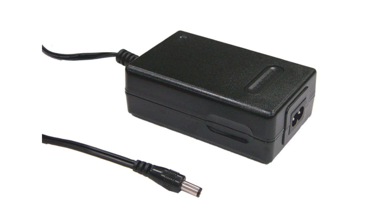 MEAN WELL Battery Charger For Lead Acid, Lithium-Ion 2.09A with Standard P1J plug