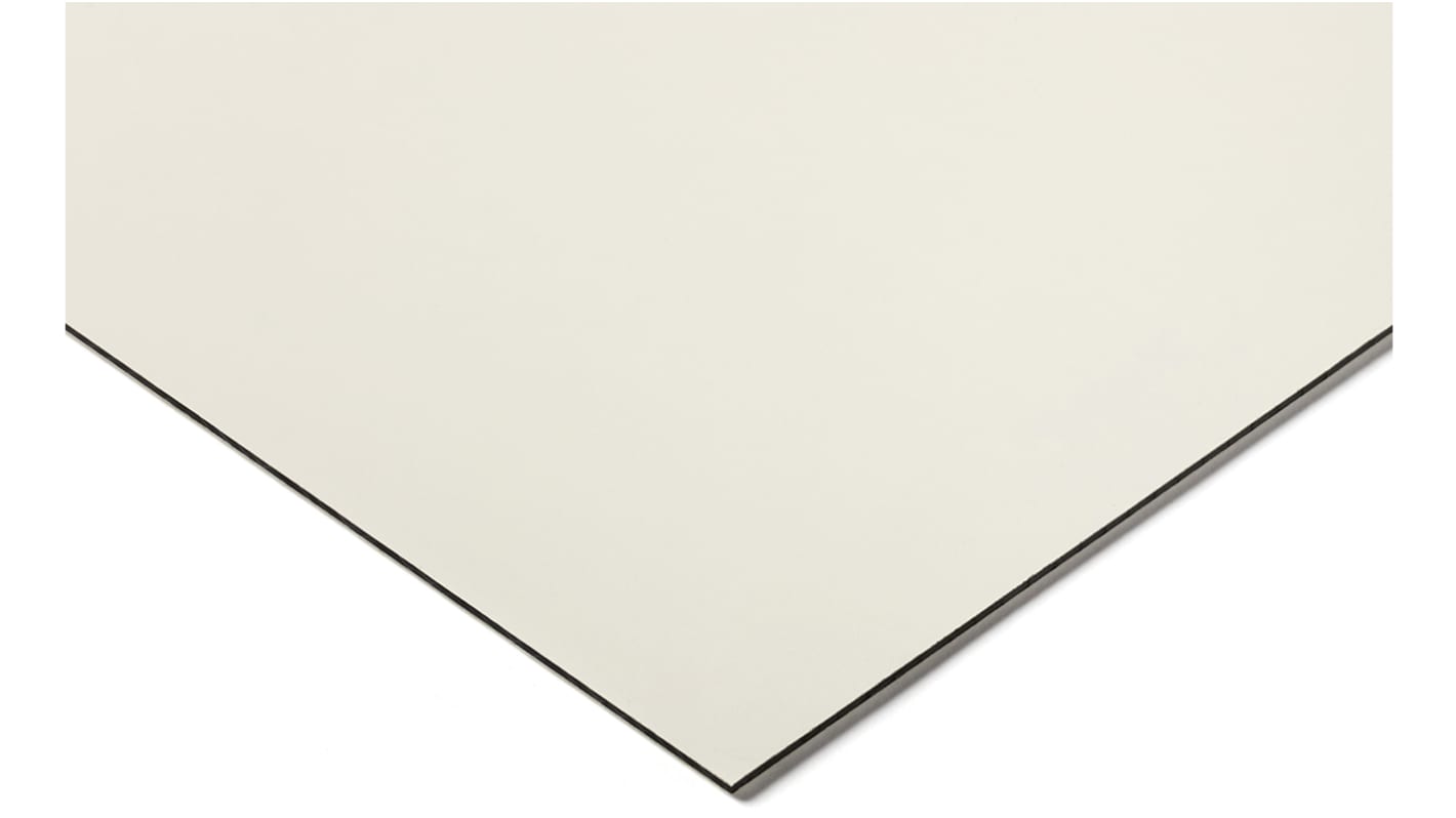 RS PRO Black, White Plastic Sheet, 1300mm x 500mm x 1.5mm RS
