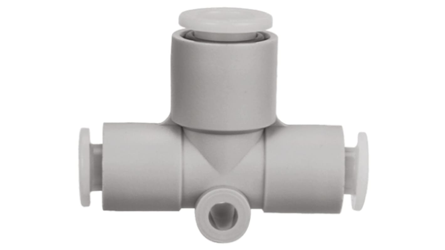 SMC KG Series Tee Tube-to-Tube Adaptor Push In 12 mm, Push In 12 mm to Push In 12 mm, Tube-to-Tube Connection Style