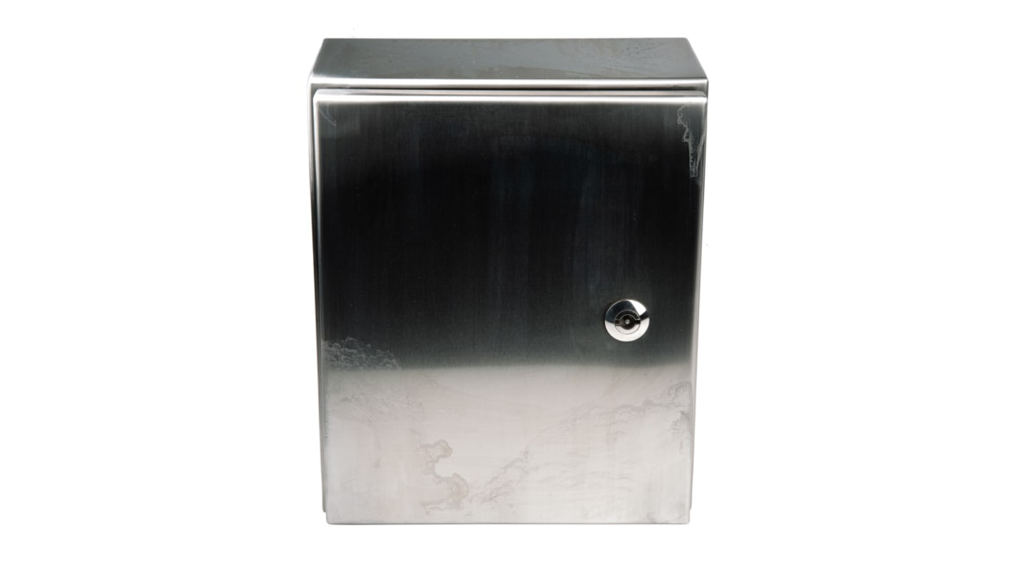 Caja de pared RS PRO de Acero inoxidable 304 Sin Pintar, con placa de montaje, 300 x 250 x 150mm, IP66