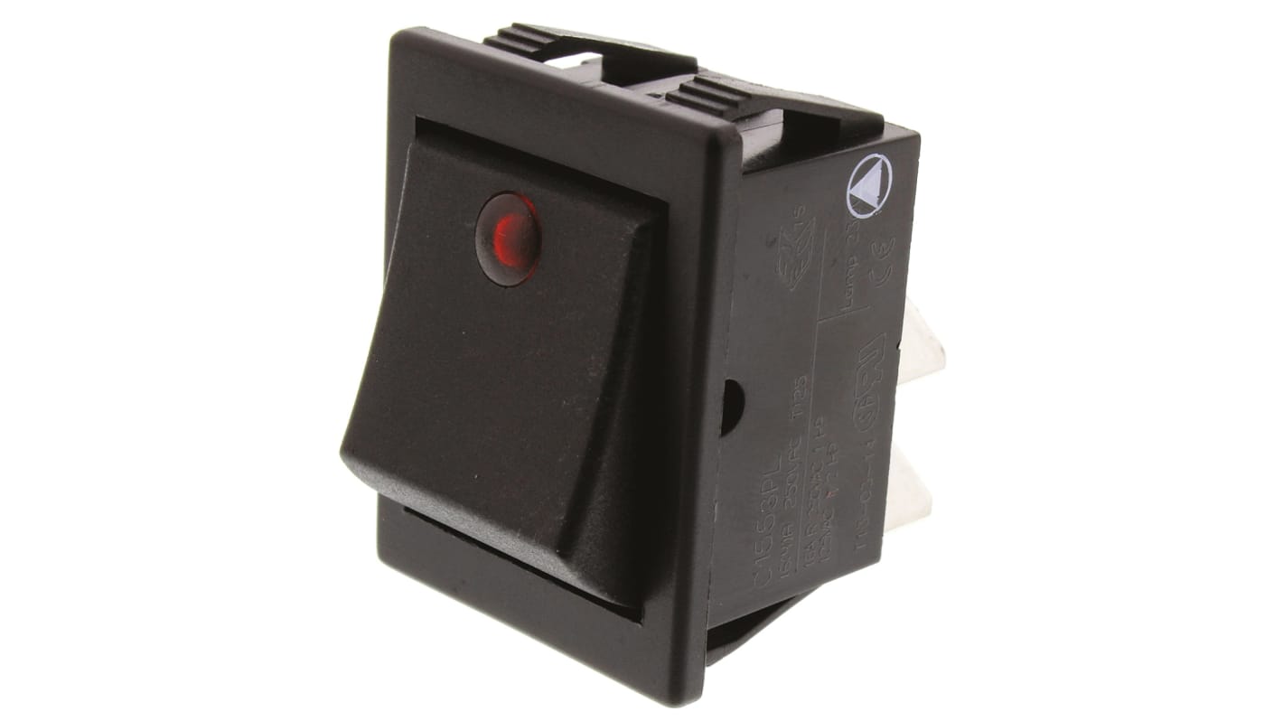 Arcolectric (Bulgin) Ltd DPST, On-Off Rocker Switch Panel Mount