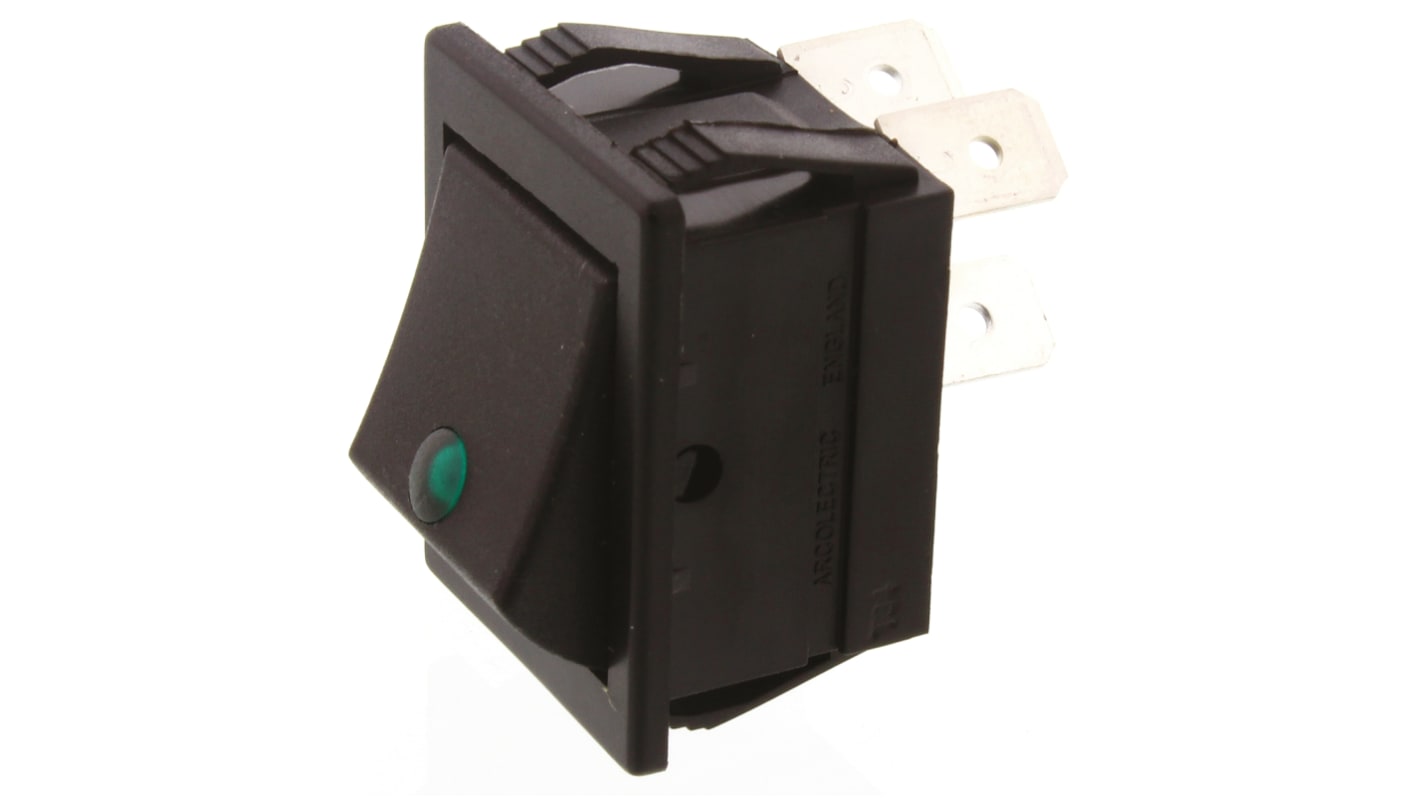 C1553PLNACB | Arcolectric (Bulgin) Ltd DPST, On-Off Rocker Switch Panel ...