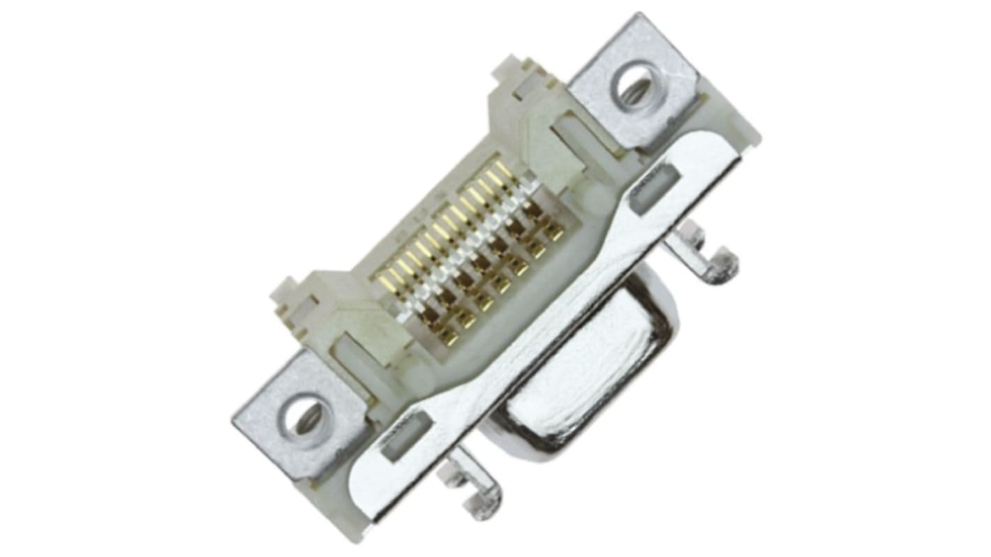 Conector hembra para PCB a 90° 3M serie 102, de 14 vías en 2 filas, paso 12.7mm, 1A, Montaje Superficial, para soldar