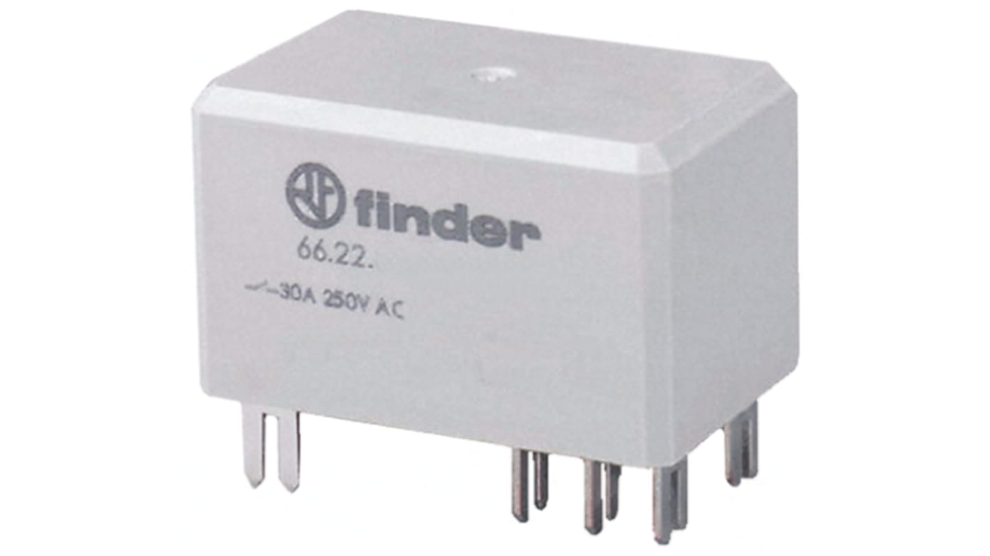 Finder PCB Mount Power Relay, 24V dc Coil, 50A Switching Current, DPST