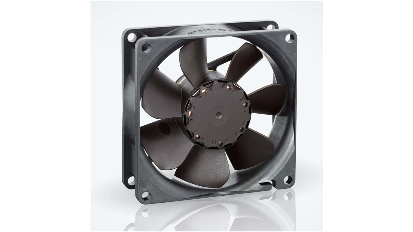 Ventilateur axial 8400 N ebm-papst 24 V dc, 79m³/h, 80 x 80 x 25mm, 2.6W