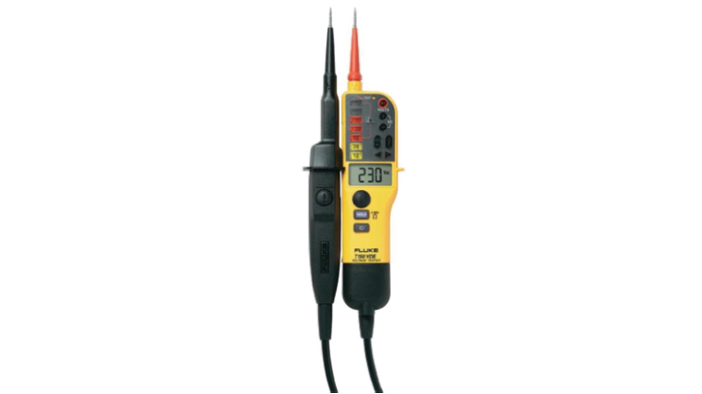 Fluke T150 LCD Spannungsprüfer mit Durchgangsprüfung, CAT III 690V, DKD/DAkkS-kalibriert