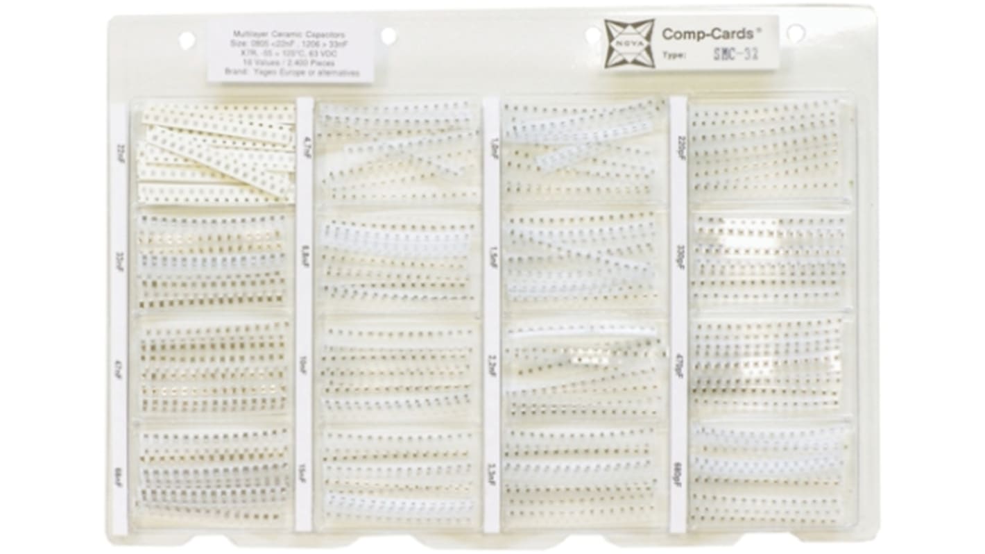 Nova, Surface Mount Ceramic Capacitor Kit 2400 pieces