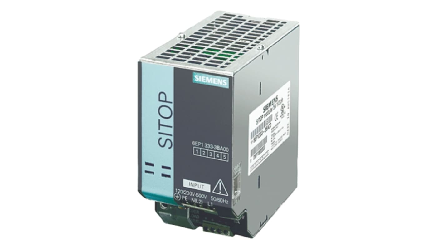 Siemens Switch Mode DIN Rail Panel Mount Power Supply, 5A Output, 120W