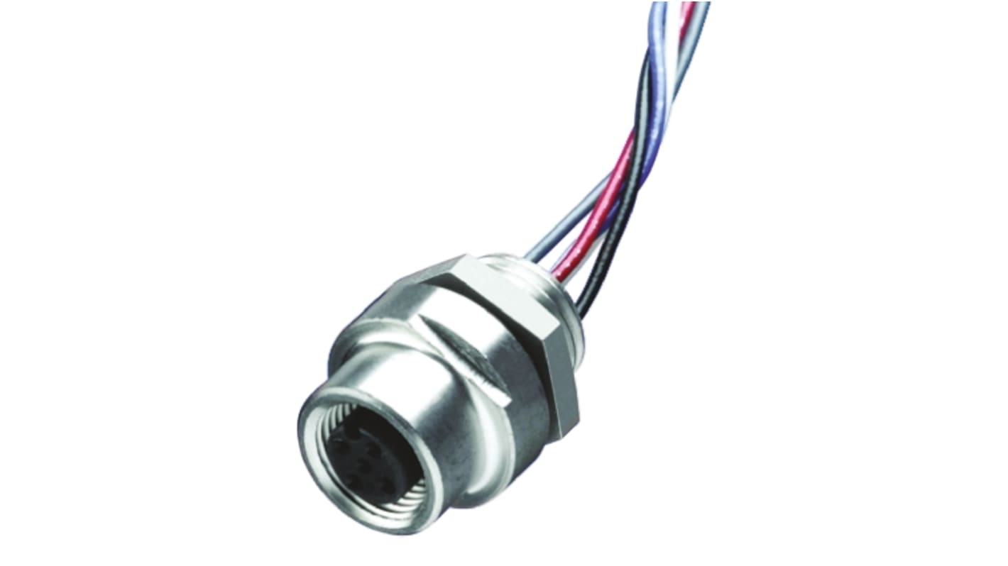 Brad from Molex Straight Female M12 to Unterminated Sensor Actuator Cable, 300mm