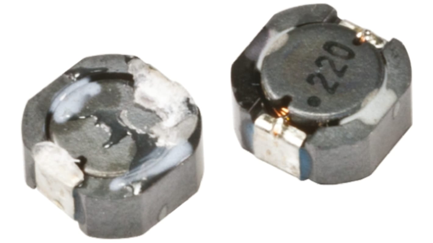 Murata, D63LCB, 2424 (6060) Shielded Wire-wound SMD Inductor with a Ferrite Core, 22 μH ±20% Shielded 1.34A Idc