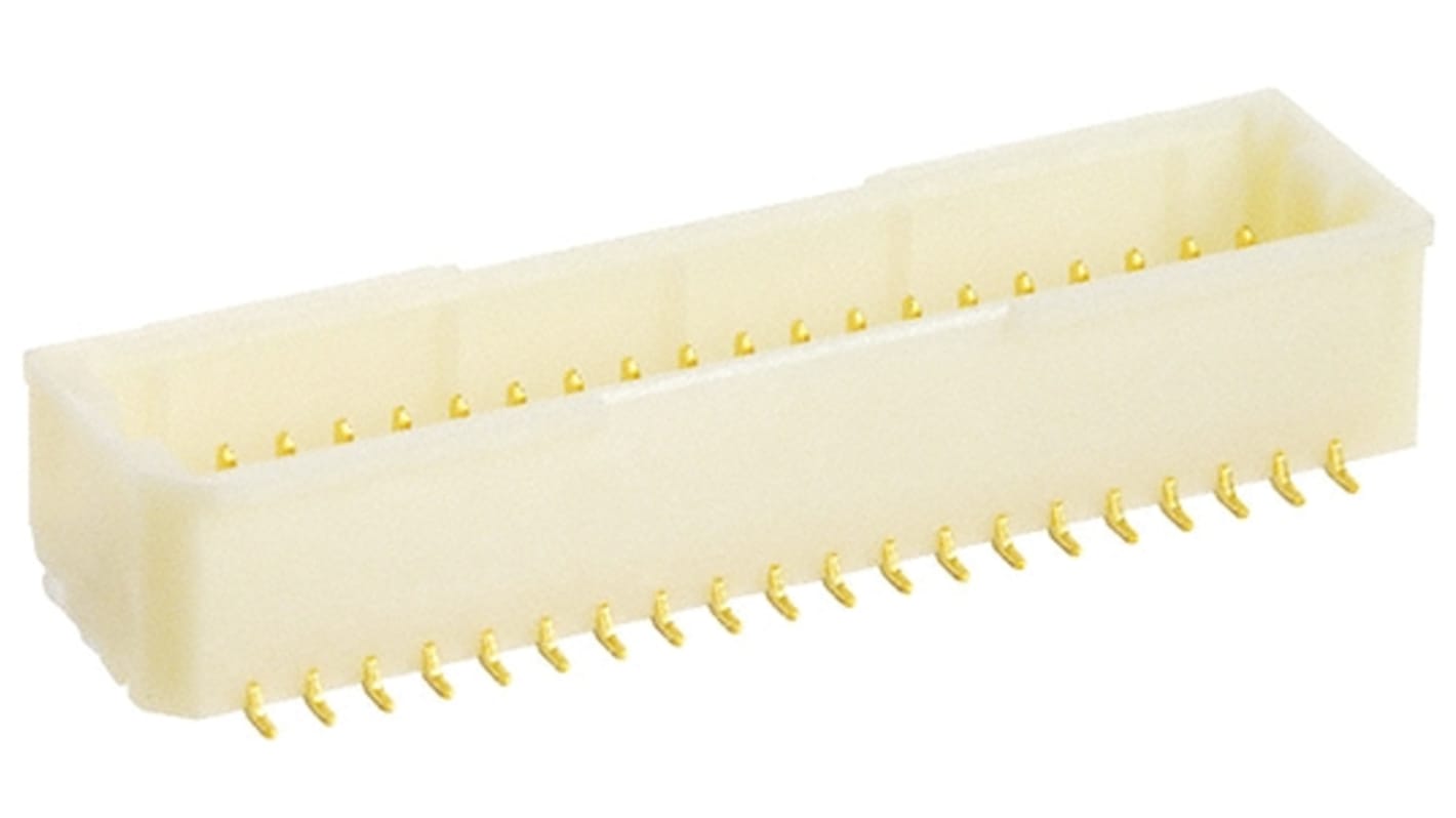 JST SHD Series Straight Surface Mount PCB Header, 40 Contact(s), 1.0mm Pitch, Shrouded