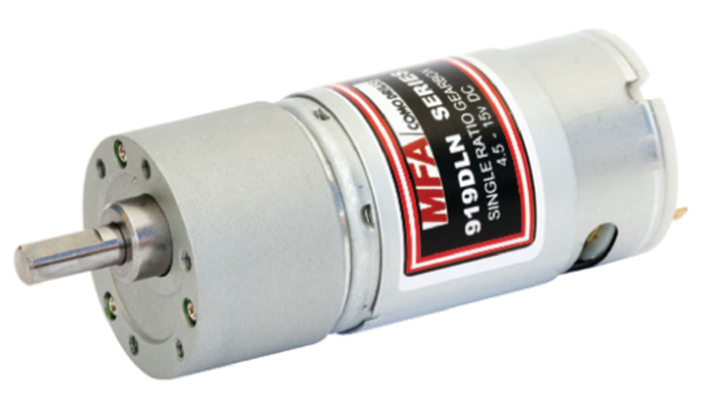 RS PRO Geared DC Motor, 11 W, 4.5 → 15 V dc, 6000 gcm, 12 rpm, 6mm Shaft Diameter