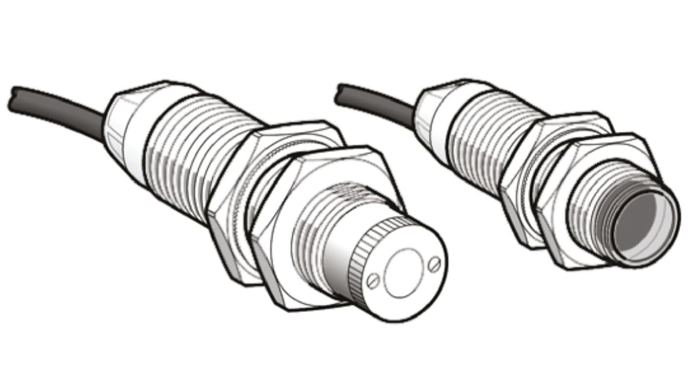 Telemecanique Sensors Through Beam Photoelectric Sensor, Barrel Sensor, 100 m Detection Range