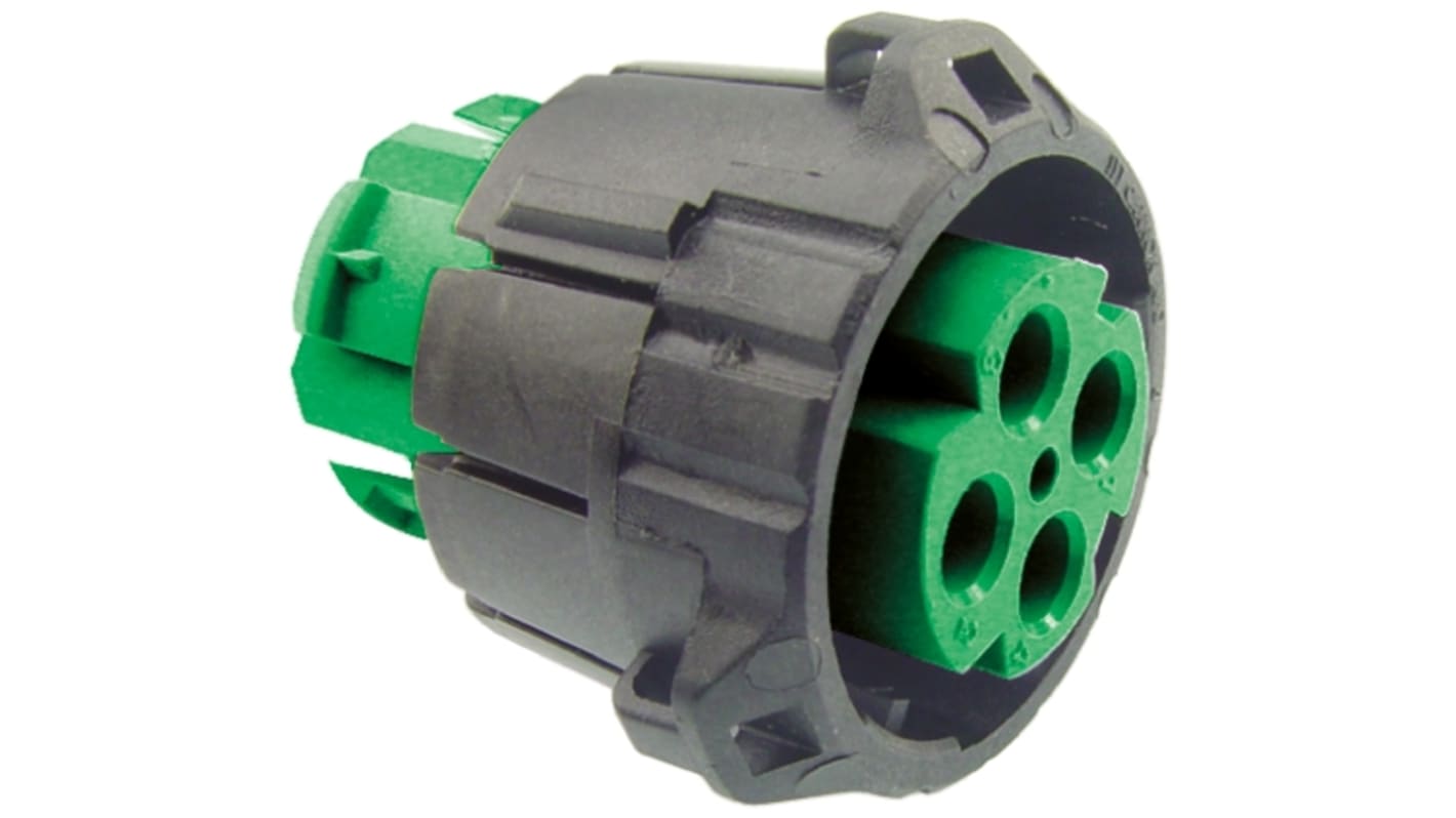 ITT Cannon, APD 4 Pole Din Plug, DIN 72585, 48 V dc IP67, IP69K, Male, Cable Mount